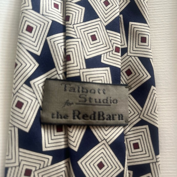 Lot of 2 Mens Tie Robert Talbott The Red Barn Tie Blue Red - Picture 5 of 5